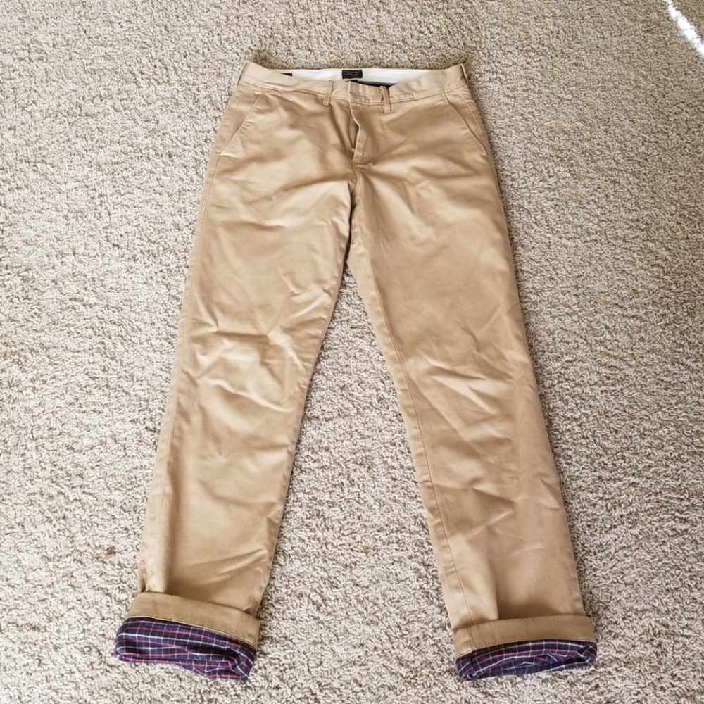 *NEW* J Crew Flannel Lined Chinos 29/32